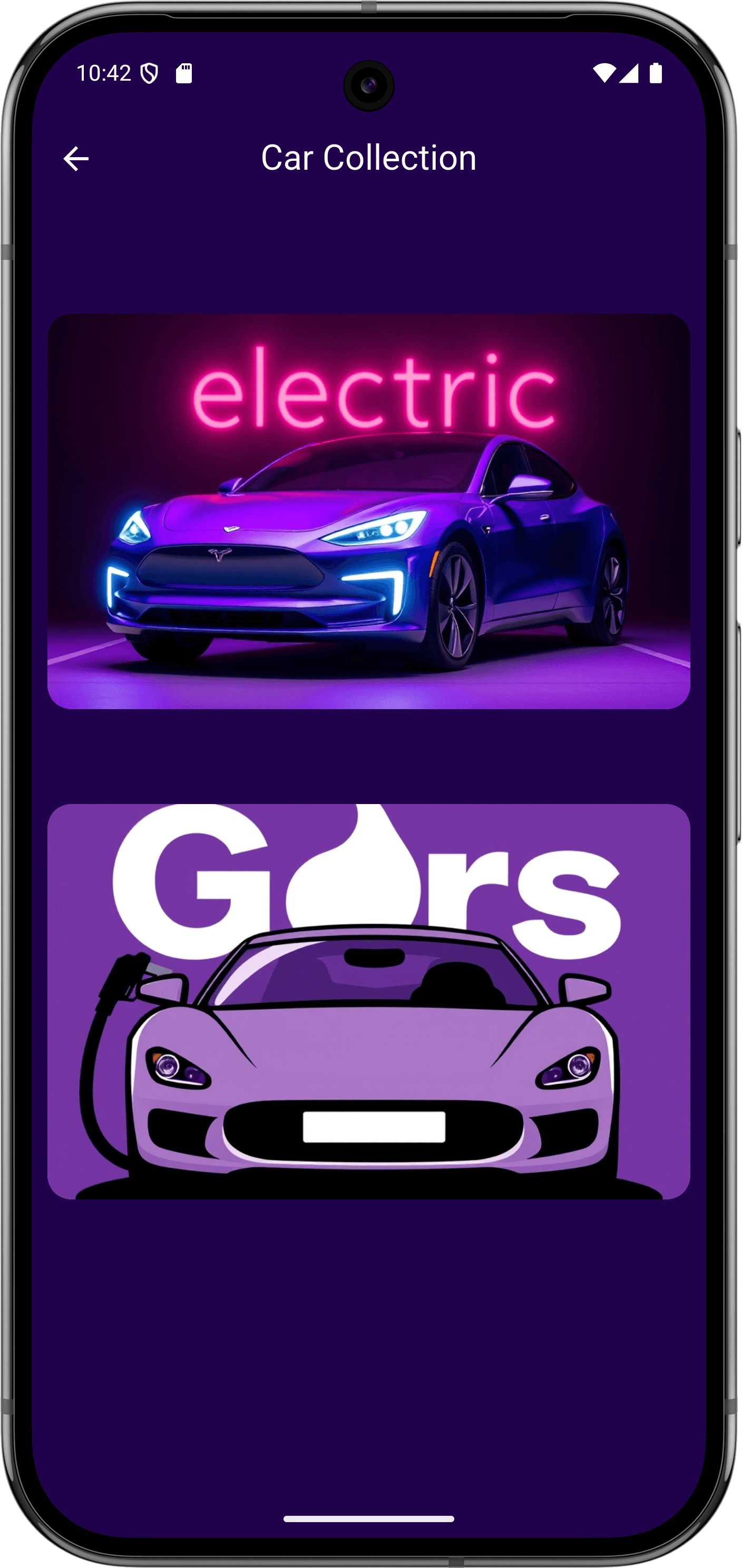ChargeHub App: Product UI (cars)