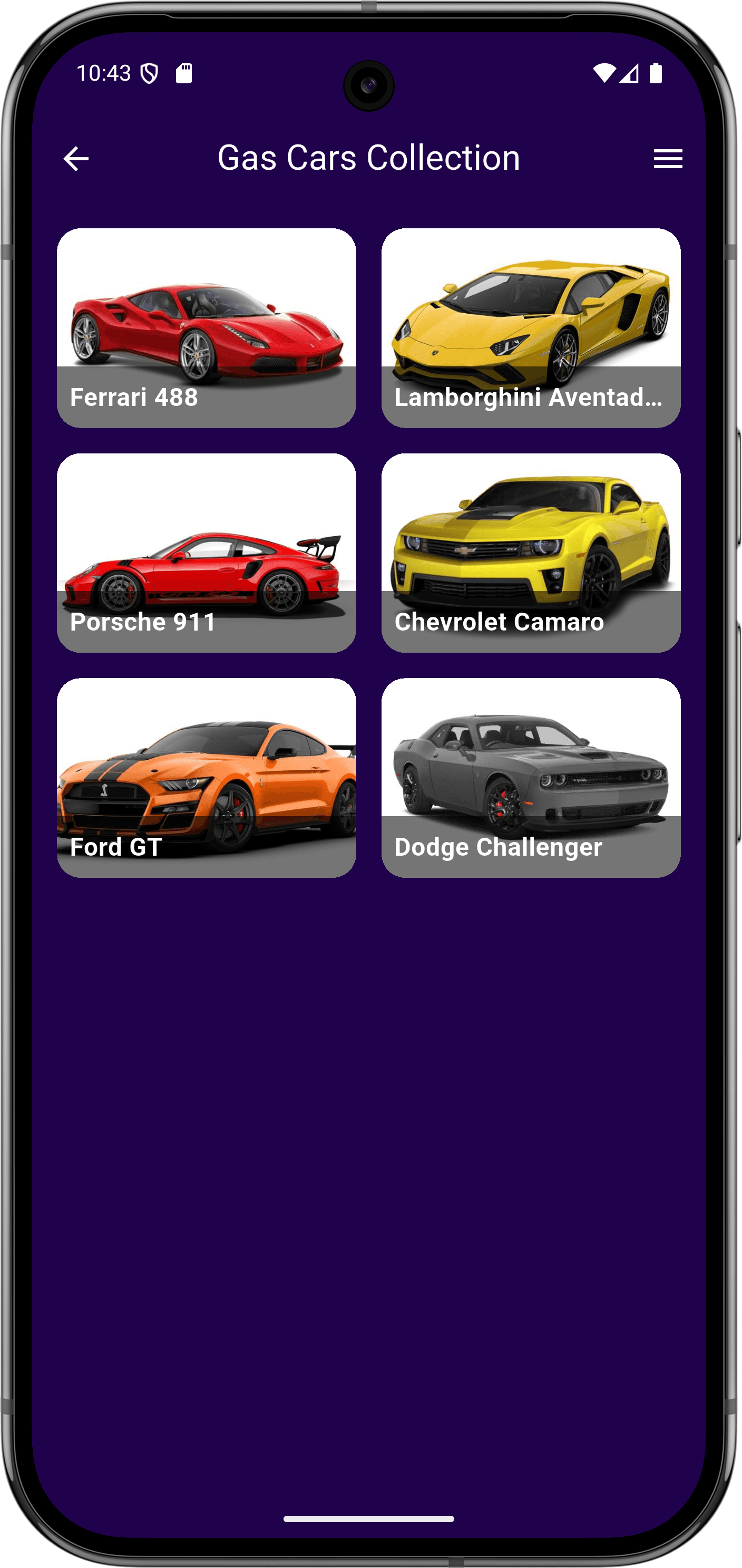 ChargeHub App: Product UI (gas car)