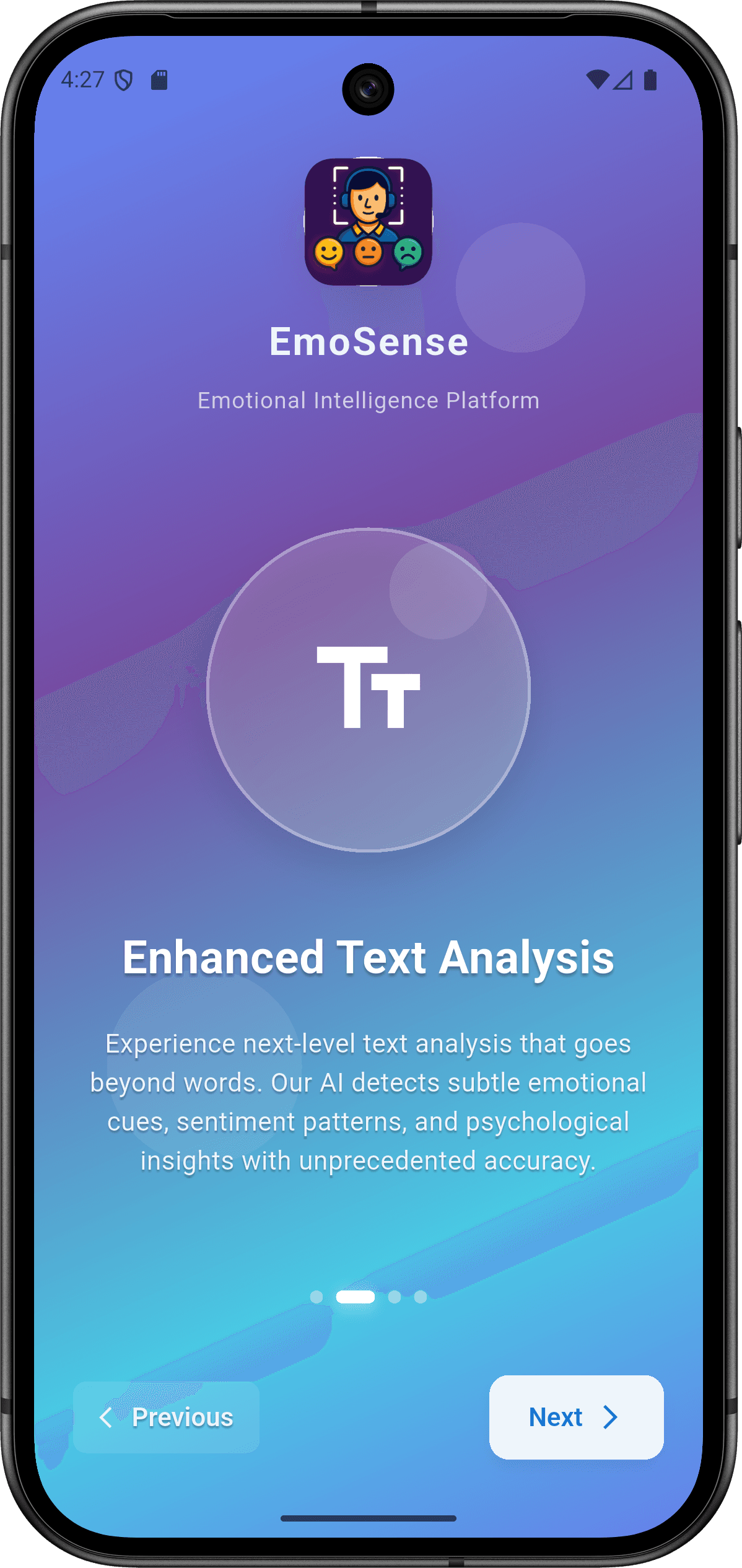 EmoSense — منصة التعرف على المشاعر للمؤسسات: التسجيل والمصادقة (onboarding 2)