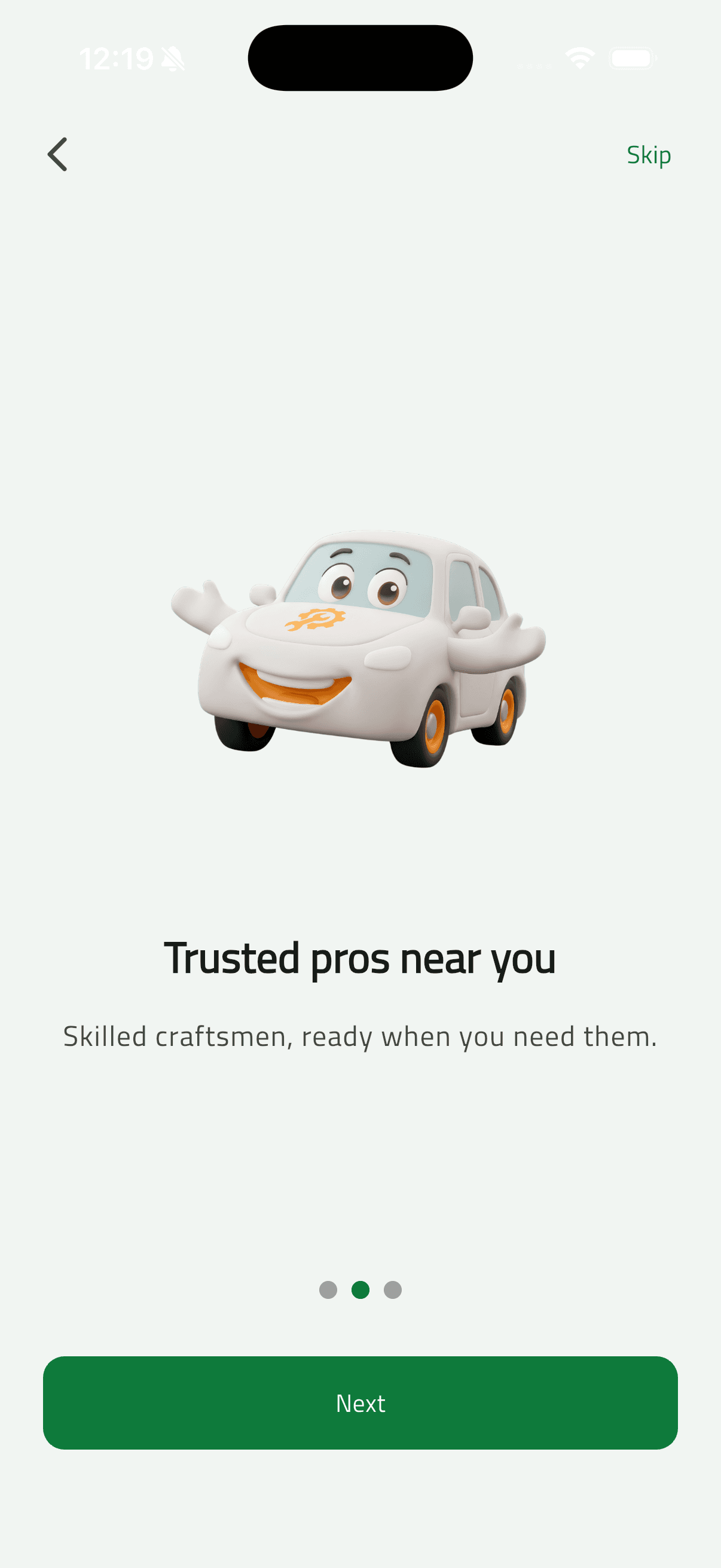 Osta (أُسطى) — Car Services Marketplace: Splash & Onboarding (05 onboarding customer 2)