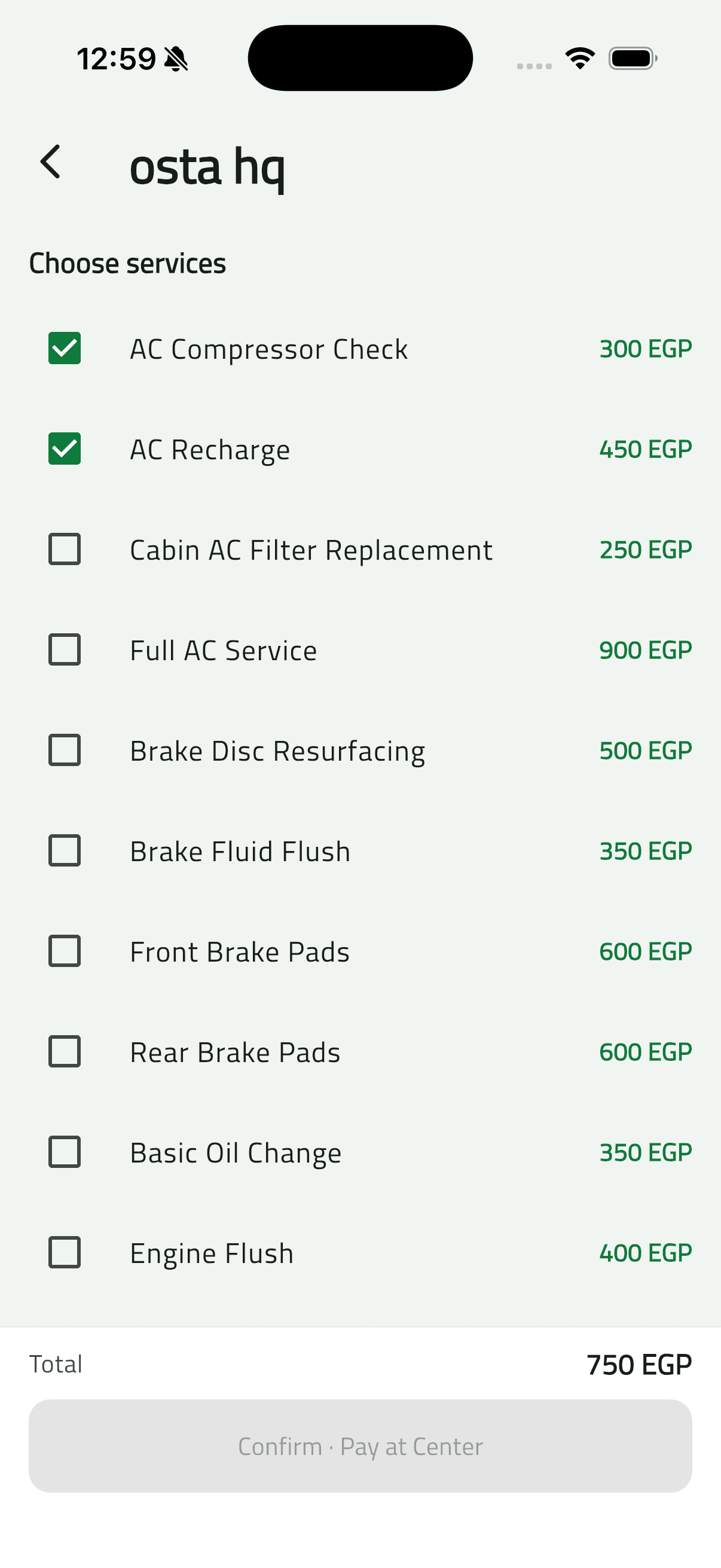 Osta (أُسطى) — Car Services Marketplace: Booking Flow & Live Status (16 workshop choose services)