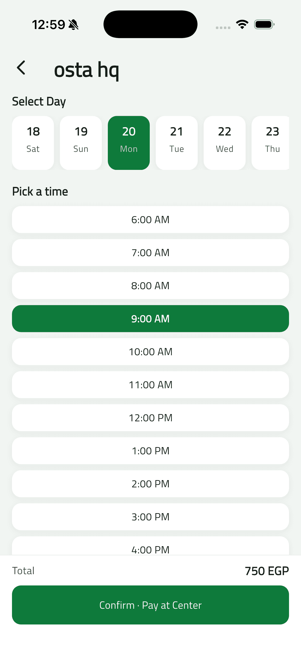 Osta (أُسطى) — Car Services Marketplace: Booking Flow & Live Status (17 booking select datetime)