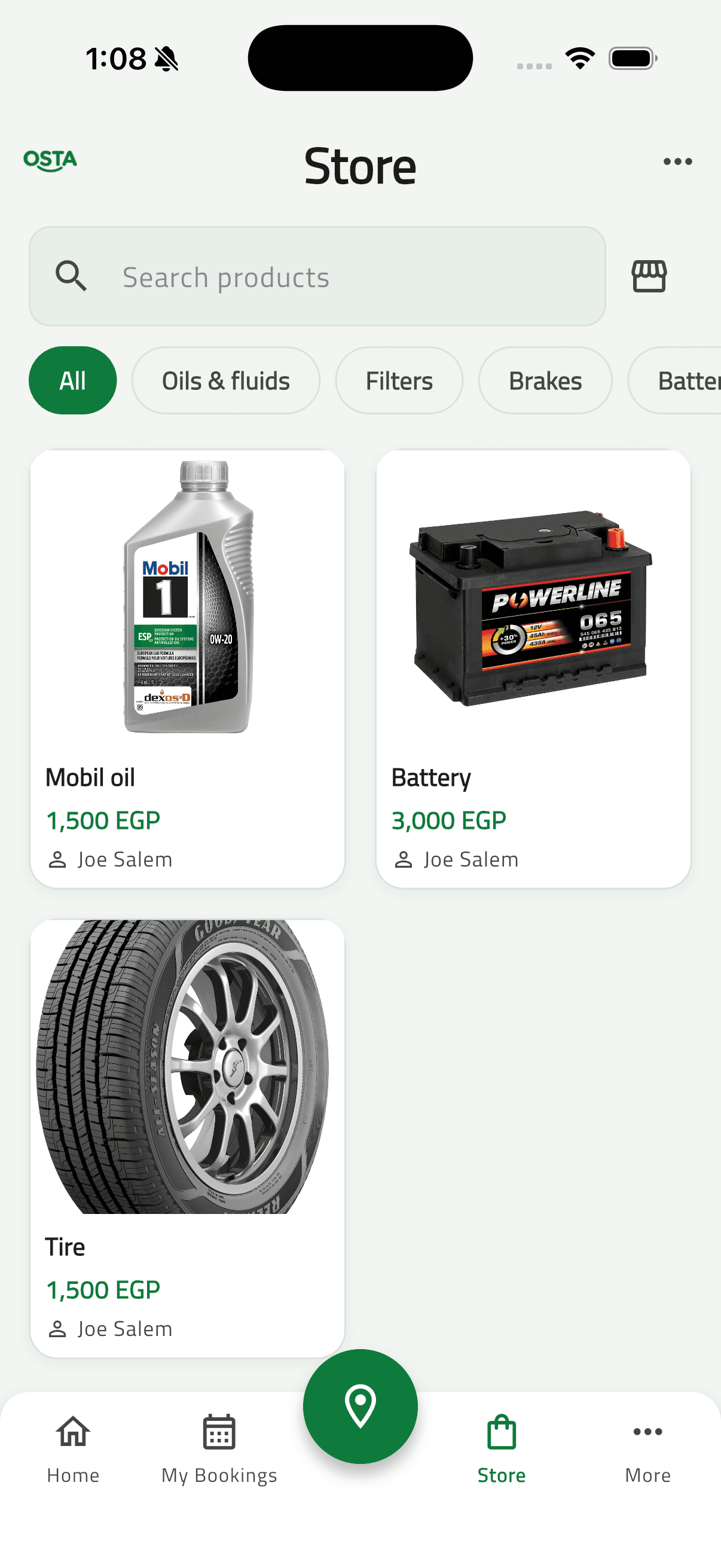 Osta (أُسطى) — Car Services Marketplace: Marketplace Store (28 store home)