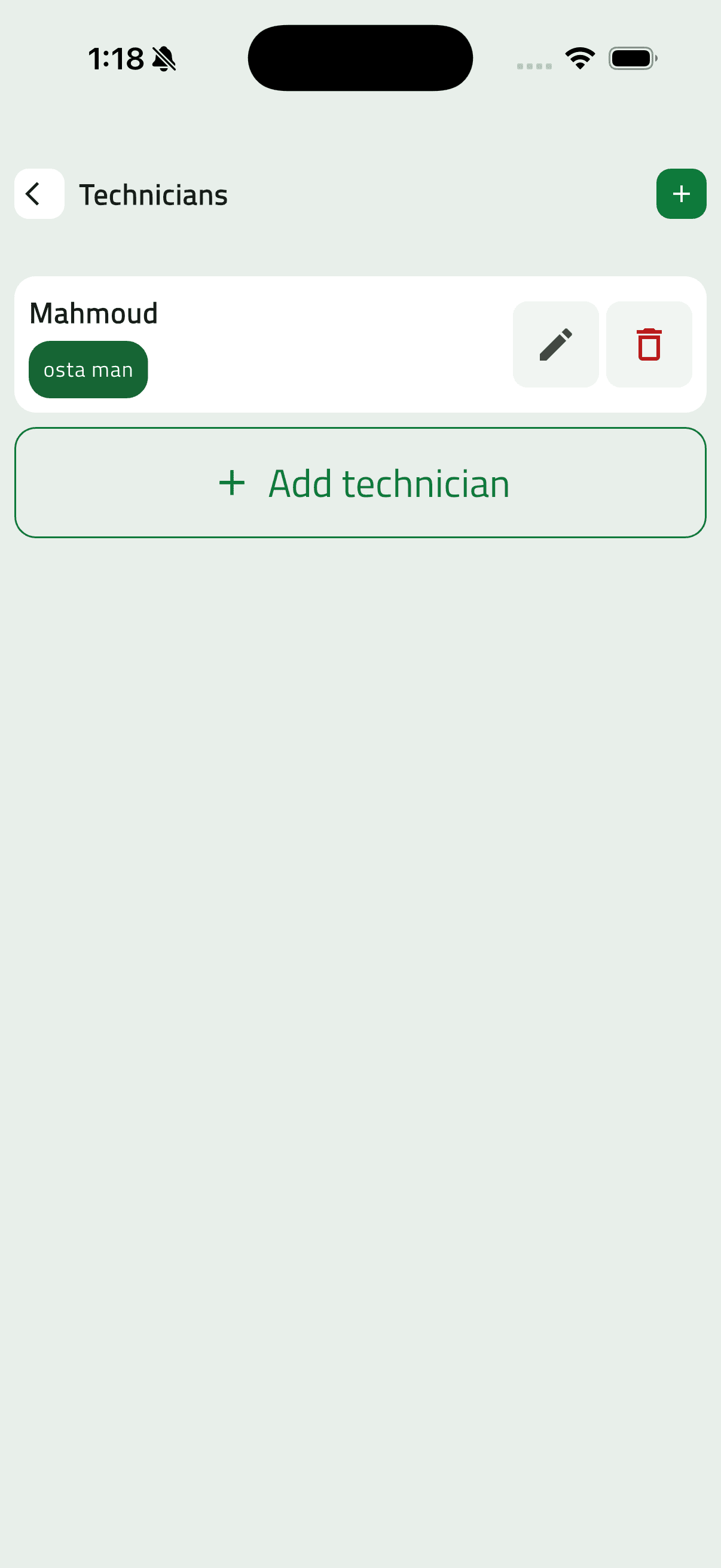 Osta (أُسطى) — Car Services Marketplace: Business Side — Dashboard, Catalog & Team (53 business technicians)