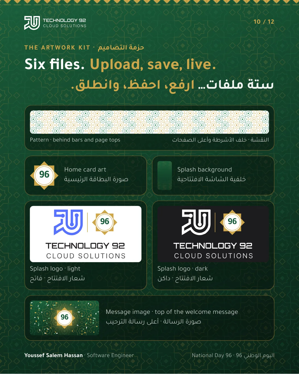 Six files: upload, save, live